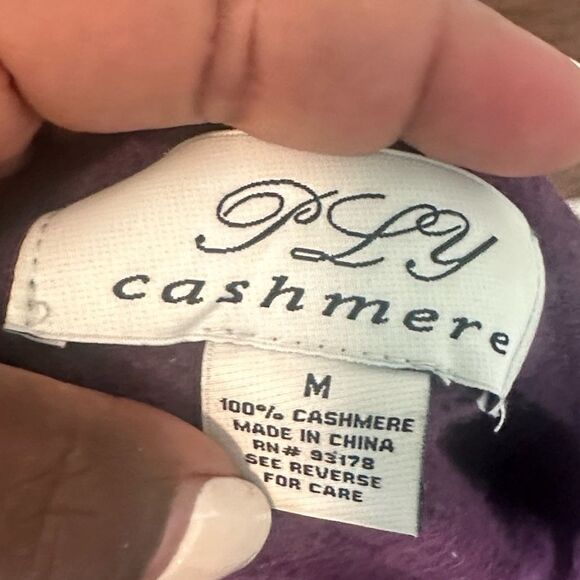 Ply Cableknit Cashmere Women’s Purple Sweater M - Picture 6 of 6
